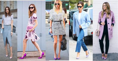 how to wear purple shoes